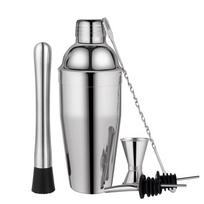 6pcs 750ml Cocktail Shaker Set Stainless Steel Bartender Kit Martini Mixer Barware Mixing Tools sidabras