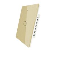 Tuya Wall Switches Wireless Wifi Smart Light Switch MOES MOESGO Home Automation (Gold,120*76mm&1gang) auksas