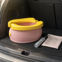 Folding Travel Potty Easy to Clean Portable Young Child No Assembly Required Foldable Toilet Pink Banana Toilet