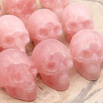Rose Quartz Skull Engraved Feng Shui Collectible Home Decor Tabletop Ornament-CrystalHola 5-6cm