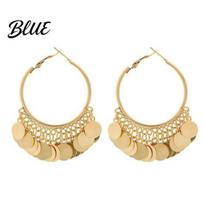 Casual Style Earrings 1 Pair Bohemia Drop Earrings Ethnic Round auksinė