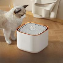 Smart Pet Fountain Automatic Water Filter Large Capacity for Cats Dogs Quiet Pump 2L/3L Classic, Standard pilkšvai balta