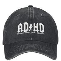 ADHD Kelias į Ei Žiūrėk Voverė Išplautas Beisbolo Kepuraitė Klasikinės Hip Hop Tėčio Kepurės Vasaros Poros Moterys Apsaugos Nuo Saulės Snapback Kepuraitė One Size gray