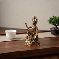 Jatukham Rammathep Sculpture Handcrafted Brass Buddha Statue Intricate Details Thai Deity Ornament