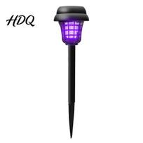 Outdoor Insect Control Light Solar Mosquito Trap Lamp IP66 Waterproof Zapper with Dual Mode 2 in 1 & for Garden Yard Patio Lawn Powered S