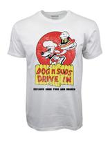 DOG N SUDS DRIVE IN WHITE GRAPHIC T-SHIRT XXXXL