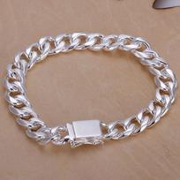 Vyriškas papuošalas Apyrankė Pulseras 925 svarų sterlingų sidabro 10 mm pločio 20 cm storio Išskirtinė madinga sidabrinė apyrankė Moteriškas smulkus papuošalas sidabras