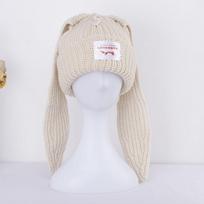 nauja mada Mylimasis berniukas Triušiai turi ilgus ausis Megzta kepurė šauni Šilta kepurė miela su gobtuvu Nišinis dizainas Hip-hopas Kalėdinė dovana 56-58cm gray