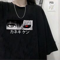 Tokyo Ghoul Kaneki Ken T-shirt Unisex Japanese Ulzzang Graphic Unisex Harajuku Cool Unisexga Kaneki Ken Couple T Shirt Summer Casual 90s Tees 3XL