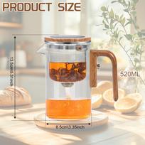 Enchanti Tea Pot, Water Separation Witchcraft Teapot, Glass Teapot with Infuser and Strainer, Enchantipot Magic Tea Pot