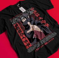 Itachi Uchiha T-Shirt Naruto Tshirt Jiraya Shirt Madara Kakashi Sharingan Sasuke AA430 M