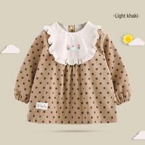 Children's Corduroy Smock: Stylish, Anti-Stain Bib for Boys and Girls, Reversible Apron for Autumn/Winter. 140 cm