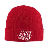 Lana Del Rey Bonnet Hats White Letter Print Beanie Hats Design Knitted Hat Winter Casual Adult Unisex Kpop Elastic Cap One Size