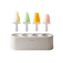 Home Popsicle Mold Set 4 Pieces Homemade Silicone Popsicle Maker Easy Release Ice Cream Molds Reusable Kitchen DIY Pop Molds