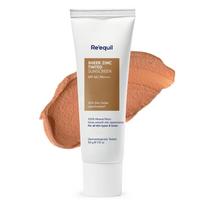 RE' EQUIL Sheer Zinc Tinted Sunscreen, 100% Mineral-Based Sunscreen UVA, UBV, & IR Protection, Water Resistant With SPF 50 PA+++ For All Skin Typ