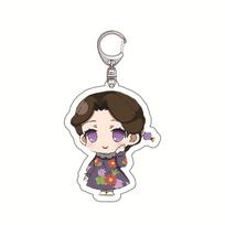 Anime  Acrylic Keychain Tanjiro Kamado Nezuko Zenitsu Inosuke Hashira Pendant Cosplay Gift for Fans Collection 55mm