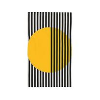 Bauhaus parodos spaudinys, Sienos menas geltonas apskritimas Sienos dekoras Minkštas veido rankšluostis Greitai džiūstantis Baseino vonios medvilniniai rankšluosčiai Kvėpuojantis W40*H60(CM)