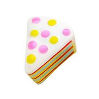 Rainbow Cake Squeeze Toy Slow Rising Fidget Sensory Toy Simulation Cream Cake Slice Soft Stress Relief Toy for Kids Adults Birthday Gift Party Favors 1pc