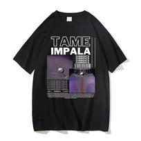Tame Impala Currents Graphic Print T-shirts Men Women Fashion Oversized Tshirts Short Sleeve Men's Lndie Pop Rock Music T Shirts S įvairiaspalvis