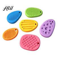 Eraser Set 6Pcs Sensory Stone Textured Worry Fidget Toy Classroom Focus Aid Anxiety Stress Relieving Mini 6pcs