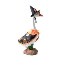 Halloween Porch Decor Costume 1 Set Goose Outfit, Lawn Festive Clothes with Pumpkin Spider Pointed Decoration Outfit Hat, for 23 Inch Statue B