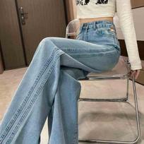 High Waist Wide Leg Jeans for Women Spring  Denim Pants  Wide Hips Comfortable M