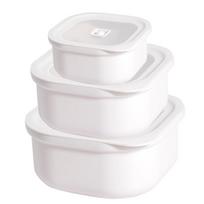 Cookware Sets 500ml 1L 1500ml 3-Piece Bento Box with Lid Plastic Heatable Bpa Free balta