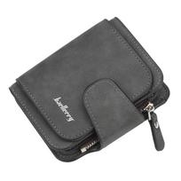 Women's With Multiple Card Slots, Clasp, And Frosted Leather Purse One Size juoda