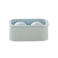 Refrigerator Ice Maker Tray with Lid, Easy Release Flexible Cube Mold, Plastic Odor-Free Stackable Container, for Whiskey Cocktail And Drinks Mold S mėlyna