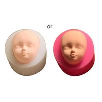 Dolls Face Clay Mold Silicone Chocolate Mold Cake Cupcake Topper Decorating Tool
