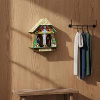 Wooden Chalet Hygrometer Temperature and Humidity Display Traditional European Weather House for
