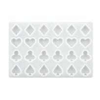 Poker Silicon Molds DIY Heart Spades Club Waxed Pellet Resins Molds Baking Molds for Cake Decoration 1