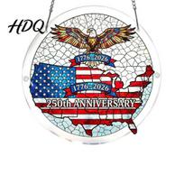 UV Printed Puzzle 4th of July Acrylic Suncatcher Patriotic Window Hanging Ornament 250th Anniversary Suncatcher America Sun Catcher Jigsaw H