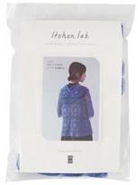 Raw Wool Knitting Kit Lacy Cardigan with Joined Motifs #12-7 mėlyna