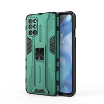 Prabangus smūgiams atsparus automobilinis stovas-laikiklis magnetinis šarvuotas telefono dėklas, skirtas OnePlus 9R 9r 9 R LE2101 6,55  galinis dangtelis For Oneplus 9R žalia
