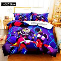 Anime Helluva Blitzo Boss Bedding Set Duvet Cover Bed Set Quilt Cover Pillowcase Comforter King Queen Size Boys Adult EU single(135x200cm)