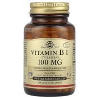 Solgar, Vitaminas B1, 100 mg, 100 daržovių kapsulių