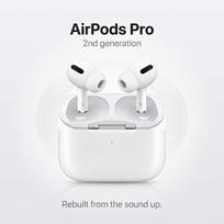 Apple AirPods Pro 2 TWS ausinės į ausis, skaidrumo režimas, lietimui jautrus valdymas, triukšmo slopinimas, skambučiai, ilgas baterijos veikimo laikas, Bluetooth laisvų rankų įranga balta