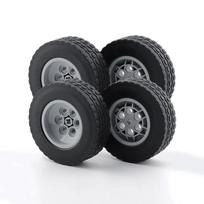 4WD RC Car Chassis Electric Set Building Block Motor Wheels RC Reciever Battery Box Functions Simulation Spray MOC Technical Toy