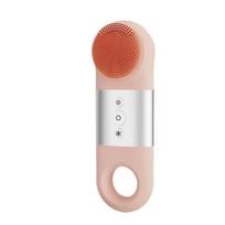 Silicone Electric Facial Cleansing Brush Face Cleanser Massager Makeup Remover Hot Cold Compress Skin Rejuvenation Tool rožinė