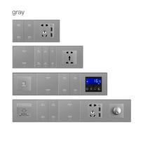 5 Pin Auto Electrical Zigbee Wireless Dimmer Light Switch Remote Control Switch with Tuya Touch Screen Smart Wall Socket (as the picture,86*86MM&Australia Standard)
