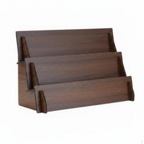 Atviručių stendas Pakopinės lentynos Laisvai stovintis medinis atviručių laikiklis 4-tier white