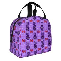 Cartoon F-FNAF Anime Insulated Lunch Bag for School Office Game Waterproof Thermal Cooler Lunch Box Women Men One Size