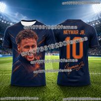 Classic Neymar Sports Commemorative Football Jersey Quick Dry Breathable Kids T Shirt For Running Soccer And Everyday Wear S