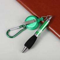 Portable Mountaineering Pen With Retractable Keychain One Size žalia