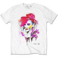 Boy George ir Culture Club Marškinėliai Pieštas Portretas Logotipas Oficialus Vyriškas Baltas S L white