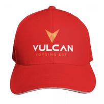Vulcan Blockchain  Forging Defi  Corporate Ethos Fire Orange and White Baseball Cap Vintage Mountaineering Women Hats Unisexs