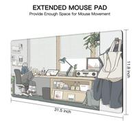 Custom XL Extended Gaming Mouse Pad Large Desk Mat Anti-Slip Rubber Keyboard Pad Stitched Edges for Office Home smėlis