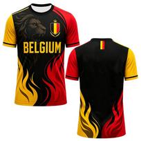Belgium Soccer Jersey Fashion Football Round Neck Short Sleeve Shirt Summer Women Men Breathable Quick Dry Mesh Jersey Sportswear S