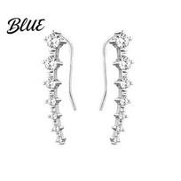 Rhinestone Earrings 1 Pair Women Prom Non-pierced Ear Clips Decor